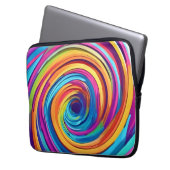 Psychedelischer Swirl von Regenbogenhues Laptopschutzhülle (Vorderseite Links)