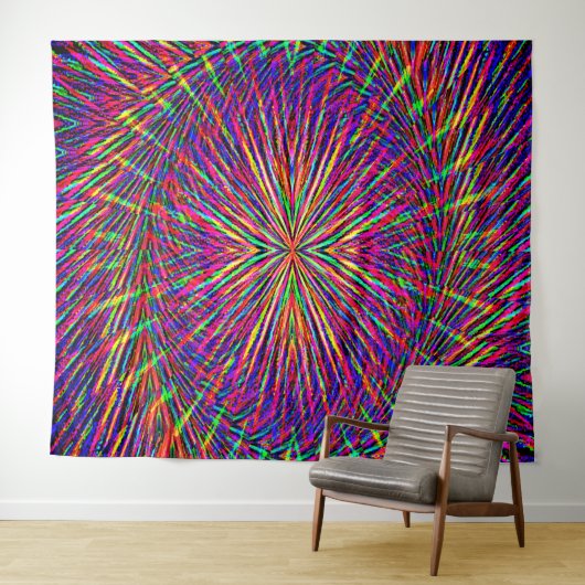 Psychedelischer Swirling Star..... Wandteppich (Beispiel (Horizontal))
