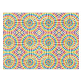 Psychedelischer Tie Dye | Groovy Retro-Tischdecke Tischdecke (Vorderseite (Horizontal))