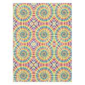 Psychedelischer Tie Dye | Groovy Retro-Tischdecke Tischdecke (Vorderseite)