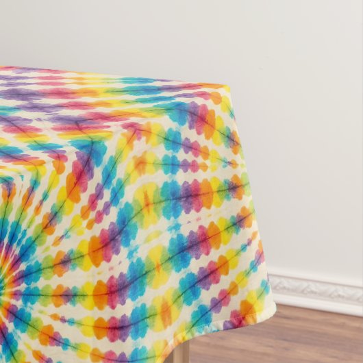 Psychedelischer Tie Dye | Groovy Retro-Tischdecke Tischdecke (Beispiel)