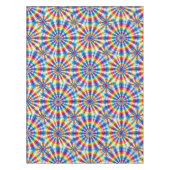 Psychedelischer Tie Dye | Groovy Retro-Tischdecke Tischdecke (Vorderseite)