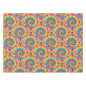 Psychedelischer Tie Dye | Groovy Retro-Tischdecke Tischdecke (Vorderseite (Horizontal))