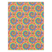 Psychedelischer Tie Dye | Groovy Retro-Tischdecke Tischdecke (Vorderseite)