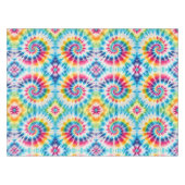 Psychedelischer Tie Dye | Groovy Retro-Tischdecke Tischdecke (Vorderseite (Horizontal))