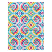 Psychedelischer Tie Dye | Groovy Retro-Tischdecke Tischdecke (Vorderseite)