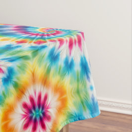 Psychedelischer Tie Dye | Groovy Retro-Tischdecke Tischdecke