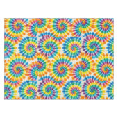 Psychedelischer Tie Dye | Groovy Retro-Tischdecke Tischdecke (Vorderseite (Horizontal))