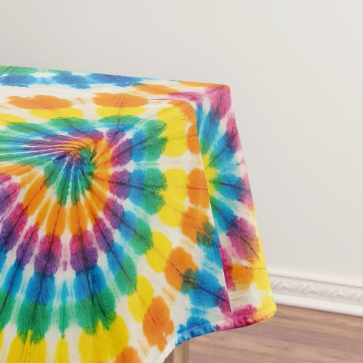 Psychedelischer Tie Dye | Groovy Retro-Tischdecke Tischdecke (Beispiel)