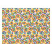 Psychedelischer Tie Dye | Groovy Retro-Tischdecke Tischdecke (Vorderseite (Horizontal))