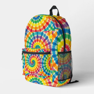 Psychedelischer Tie Dye Retro-Groovy-Rucksack Bedruckter Rucksack