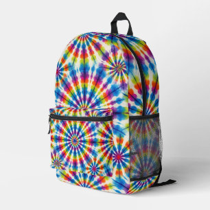 Psychedelischer Tie Dye Retro-Groovy-Rucksack Bedruckter Rucksack