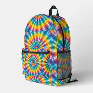 Psychedelischer Tie Dye Retro-Groovy-Rucksack Bedruckter Rucksack