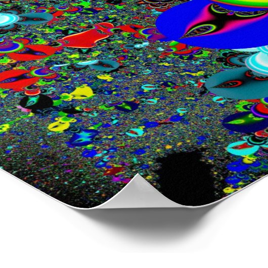 psychedelischer Tintenfleck Poster (Ecke)