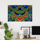 psychedelischer Tintenfleck Poster (Heimbüro)