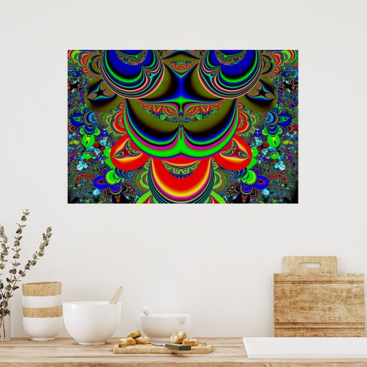 psychedelischer Tintenfleck Poster (Küche)