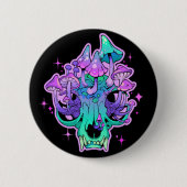 Psychedelischer Totenkopf  Button (Vorderseite)