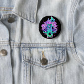 Psychedelischer Totenkopf  Button (Beispiel)