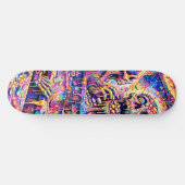 Psychedelischer Totenkopf-Spiegel-Skateboarddeck Skateboard (Horizontal)