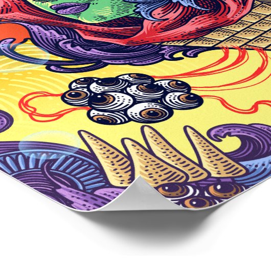 Psychedelischer Traum Poster (Ecke)