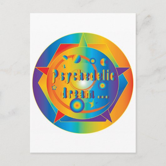 Psychedelischer Traum ... Postkarte (Vorderseite)