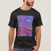 Psychedelischer Trippy Mountain Funny Hippie Natur T-Shirt (Vorderseite)