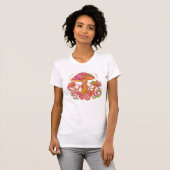 Psychedelischer Trippy Pilz - Farbige Boho T-Shirt (Vorne ganz)