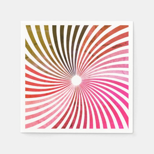 Psychedelischer Twirl in Rosa Serviette (Vorderseite)