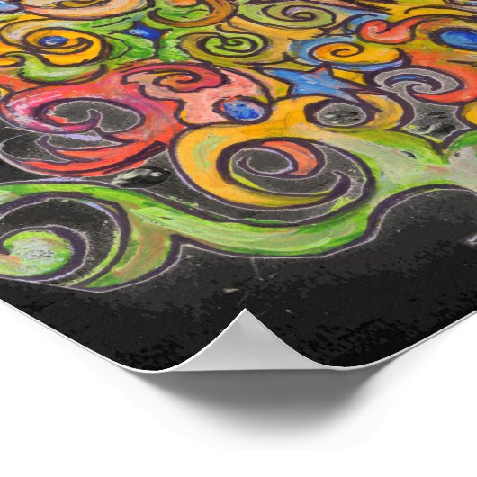 Psychedelischer Typ Poster (Ecke)