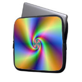 Psychedelischer Vierwind-Laptop-Sieb Laptopschutzhülle (Vorderseite Links)