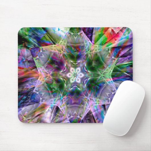 Psychedelischer Virtueller Stern, Acryl oder Neon Mousepad (Mit Mouse)