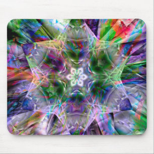Psychedelischer Virtueller Stern, Acryl oder Neon  Mousepad