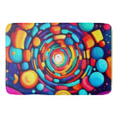 Psychedelischer Vortex der Farbe Badematte (Vorderseite)