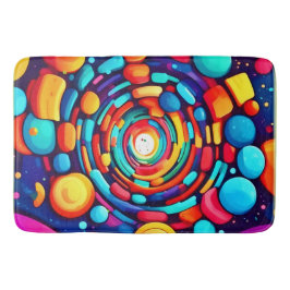 Psychedelischer Vortex der Farbe Badematte