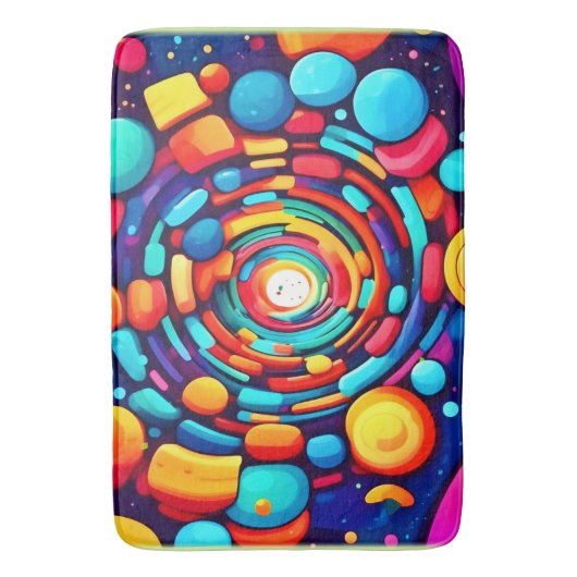 Psychedelischer Vortex der Farbe Badematte (Vorderseite Vertikal)