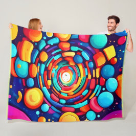Psychedelischer Vortex der Farbe Fleecedecke