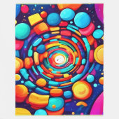 Psychedelischer Vortex der Farbe Fleecedecke (Vorderseite)