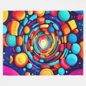 Psychedelischer Vortex der Farbe Fleecedecke (Vorderseite (Horizontal))
