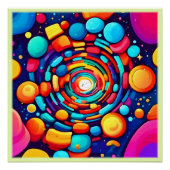 Psychedelischer Vortex der Farbe Poster (Vorderseite)
