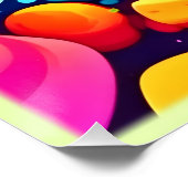 Psychedelischer Vortex der Farbe Poster (Ecke)