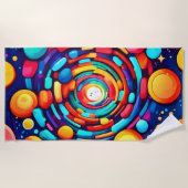 Psychedelischer Vortex der Farbe Strandtuch (Vorderseite)