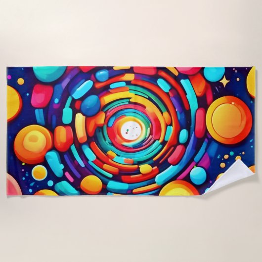 Psychedelischer Vortex der Farbe Strandtuch (Vorderseite)