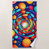 Psychedelischer Vortex der Farbe Strandtuch (Vorderseite)