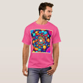 Psychedelischer Vortex der Farbe T-Shirt (Vorne ganz)