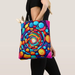 Psychedelischer Vortex der Farbe Tasche