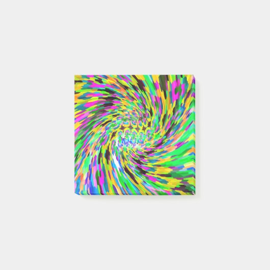 Psychedelischer Vortex Post-it Klebezettel (Vorderseite)