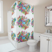 Psychedelischer Wal Duschvorhang (Beispiel)