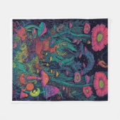 Psychedelischer Wald-Flanelldecke Fleecedecke (Vorderseite (Horizontal))