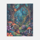 Psychedelischer Wald-Fliesblanke Fleecedecke (Vorderseite)