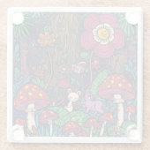 Psychedelischer Wald Glasuntersetzer (Rückseite)
